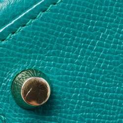 Pre Owned Hermes Malachite Epsom Leather Gold Finish Kelly Sellier 32 Bag