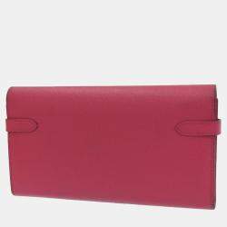 Hermes Rose Epson Kelly Long Wallet