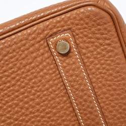 Hermes Gold Clemence Leather Gold Finish Birkin 35 Bag