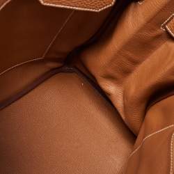 Hermes Gold Clemence Leather Gold Finish Birkin 35 Bag