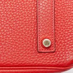 Hermes Rouge Casaque Togo Leather Gold Finish Birkin 35 Bag