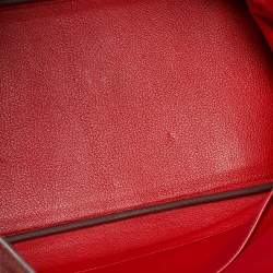 Hermes Rouge Casaque Togo Leather Gold Finish Birkin 35 Bag