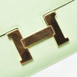 Pre Owned Hermès Pelouse Epsom Leather Gold Finish Constance 18 Bag 