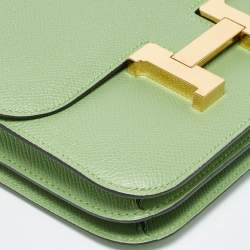 Pre Owned Hermès Pelouse Epsom Leather Gold Finish Constance 18 Bag 