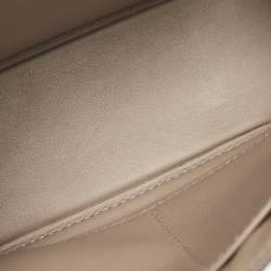 Pre Owned Hermès Etoupe Chevre Mysore Leather Palladium Finish Geta Bag