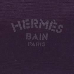 Pre Owned Hermes Nocturne Toile Large Bain New Yachting Pouch