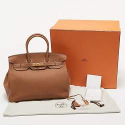 Hermes Gold Togo Leather Gold Finish Birkin 35 Bag