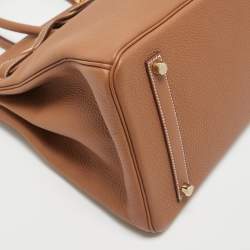 Hermes Gold Togo Leather Gold Finish Birkin 35 Bag