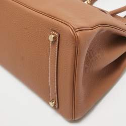 Hermes Gold Togo Leather Gold Finish Birkin 35 Bag