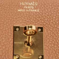 Hermes Gold Togo Leather Gold Finish Birkin 35 Bag