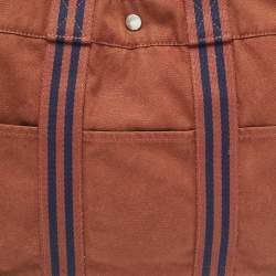 Pre Owned Hermes Brown Canvas Fourre Tout Tote