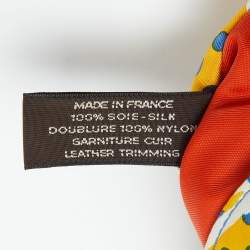 Pre Owned Hermes Yellow Silk and Barenia Leather Fourbi 20 Pouch