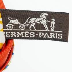 Pre Owned Hermes Yellow Silk and Barenia Leather Fourbi 20 Pouch
