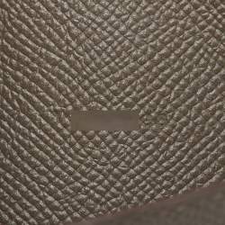 Hermès Gris Etain Epsom Leather Constance Long To Go Wallet