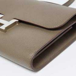 Hermès Gris Etain Epsom Leather Constance Long To Go Wallet