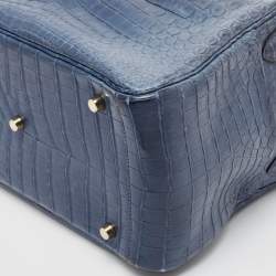Hermes Blue Indigo Crocodile Niloticus Lindy 30 Bag