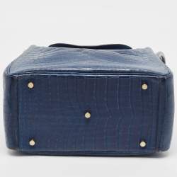 Hermes Blue Indigo Crocodile Niloticus Lindy 30 Bag