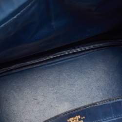 Hermes Blue Indigo Crocodile Niloticus Lindy 30 Bag