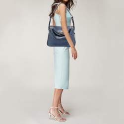 Hermes Blue Indigo Crocodile Niloticus Lindy 30 Bag