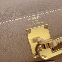 Hermes Étoupe Madame Leather Kelly Elan Shoulder Bag