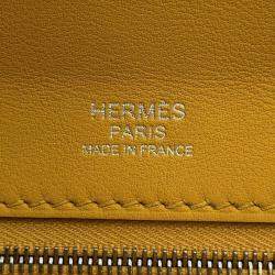 Hermes Van Quatre Jaune Ambre Taurillon Clemence Swift Leather 29 Top Handle Bag