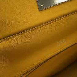 Hermes Van Quatre Jaune Ambre Taurillon Clemence Swift Leather 29 Top Handle Bag