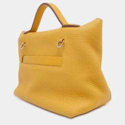 Hermes Van Quatre Jaune Ambre Taurillon Clemence Swift Leather 29 Top Handle Bag