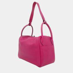 Pre Owned Hermes Rose Purple Evercolor 30 Lindy Shoulder Bags