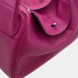 Pre Owned Hermes Rose Purple Evercolor 30 Lindy Shoulder Bags