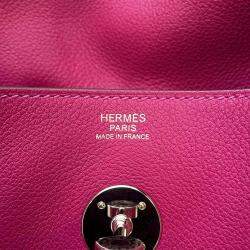 Pre Owned Hermes Rose Purple Evercolor 30 Lindy Shoulder Bags