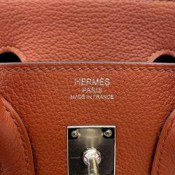 Hermes Verso Cuivre/Blue Royale Taurillon Nobillo 25 Birkin Tote Bag