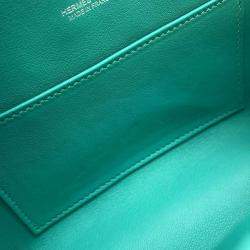 Hermes Vert Verone Swift Leather Wicker Picnic Mini Kelly 20 Top Handle Bags