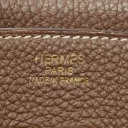 Hermes Etoupe Togo Leather Gold Finish Birkin 35 Bag