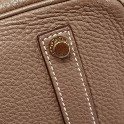 Hermes Etoupe Togo Leather Gold Finish Birkin 35 Bag