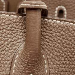 Hermes Etoupe Togo Leather Gold Finish Birkin 35 Bag
