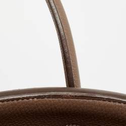 Hermes Etoupe Togo Leather Gold Finish Birkin 35 Bag