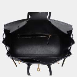 Hermes Noir Togo Leather Gold Finish Birkin 25 Bag