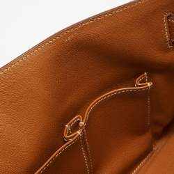 Hermes Gold Togo Leather Palladium Finish Shoulder Kelly 42 Bag