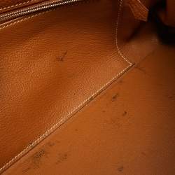 Hermes Gold Togo Leather Palladium Finish Shoulder Kelly 42 Bag