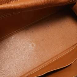 Hermes Gold Togo Leather Palladium Finish Shoulder Kelly 42 Bag