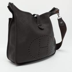 Hermes Brown Leather Evelyne III GM Bag