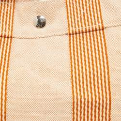 Hermes Peach Canvas Fourre Tout PM Bag