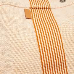 Hermes Peach Canvas Fourre Tout PM Bag