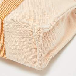 Hermes Peach Canvas Fourre Tout PM Bag