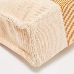 Hermes Peach Canvas Fourre Tout PM Bag