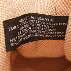Hermes Peach Canvas Fourre Tout PM Bag