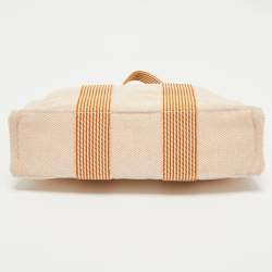 Hermes Peach Canvas Fourre Tout PM Bag