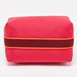 Pre Owned Hermès Hibiscus Toile H Canvas Large Bride-a-Brac Pouch