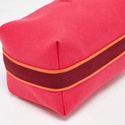 Pre Owned Hermès Hibiscus Toile H Canvas Large Bride-a-Brac Pouch