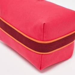 Pre Owned Hermès Hibiscus Toile H Canvas Large Bride-a-Brac Pouch